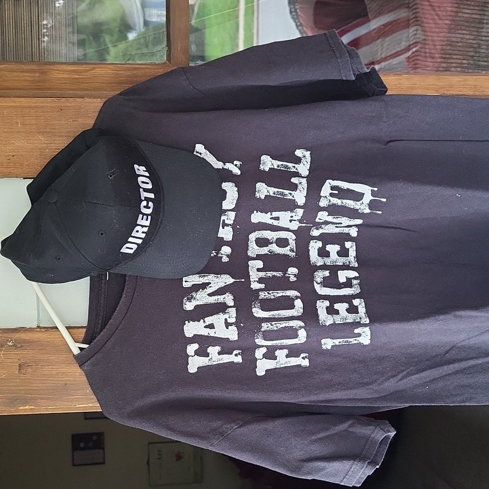 Fantasy football shirt with director hat.....